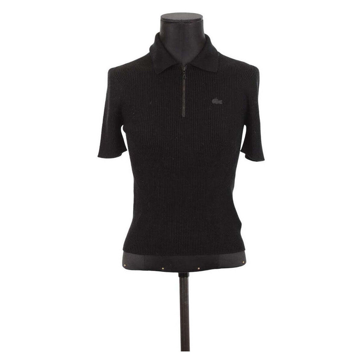 Vêtements Femme Débardeurs / T-shirts sans manche Lacoste Polo en coton Noir