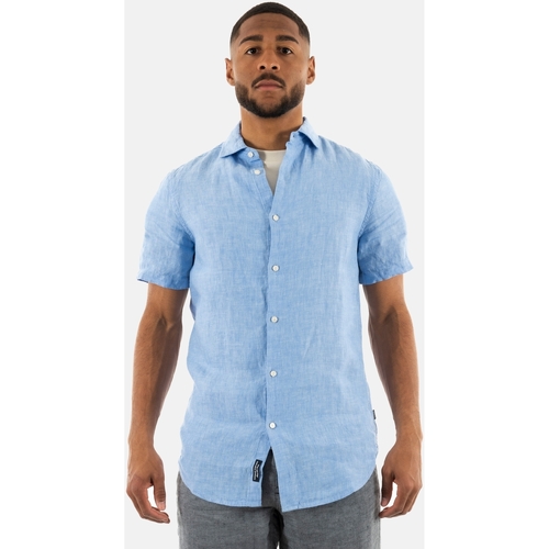 Vêtements Homme Chemises manches courtes Superdry m4010608a Bleu