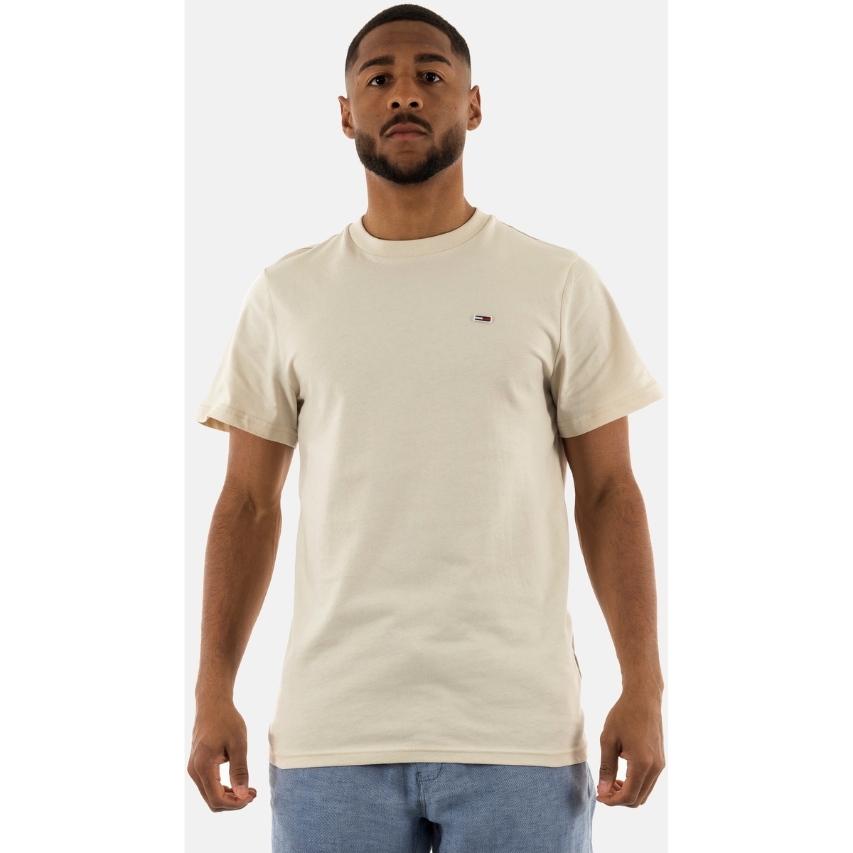 Vêtements Homme T-shirts manches courtes Tommy Jeans dm0dm09598 Beige