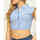 Vêtements Femme Chemises / Chemisiers Silvian Heach chemise courte en coton sans manches Bleu