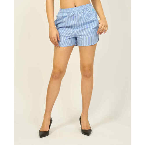 Vêtements Femme Shorts / Bermudas Silvian Heach Short  en coton rayé Bleu