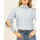 Vêtements Femme Chemises / Chemisiers Jijil Chemise crop  rayée avec boutons sur les manches Bleu