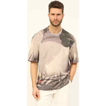 Vêtements Homme T-shirts & Polos EAX T-shirt homme AXE imprimé feuillage all-over Multicolore