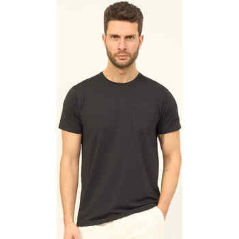 Vêtements Homme T-shirt Col Rond Bleu Save The Duck T-shirt Chicago  avec poche poitrine Noir