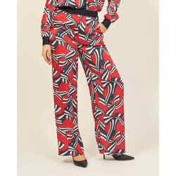 Vêtements Femme Pantalons Silvian Heach pantalon taille haute à motifs Rouge