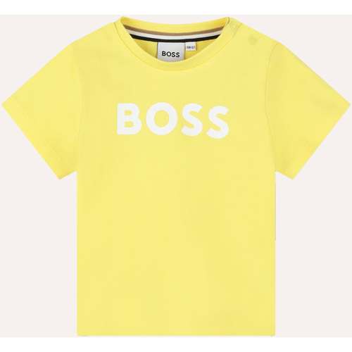Vêtements Garçon Paul & Joe BOSS T-shirt à col rond  pour enfants en coton avec logo Jaune