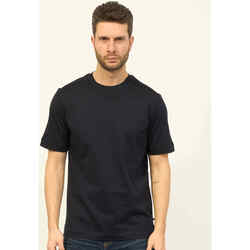 Vêtements Homme T-shirts ecru & Polos BOSS T-shirt à col rond  pour hommes en coton stretch Bleu