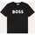 Vêtements Garçon T-shirts & Polos BOSS T-shirt  noir pour enfant avec logo contrasté Noir