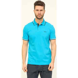 Vêtements Homme T-shirts ecru & Polos BOSS Polo homme coupe slim  à rayures contrastées Bleu