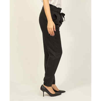 Gaudi Pantalon  avec ceinture et taille élastique Noir