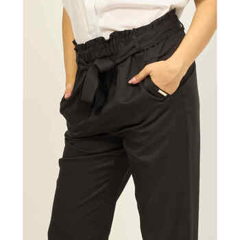 Gaudi Pantalon  avec ceinture et taille élastique Noir