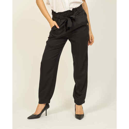 Vêtements Femme Pantalons Gaudi Pantalon  avec ceinture et taille élastique Noir
