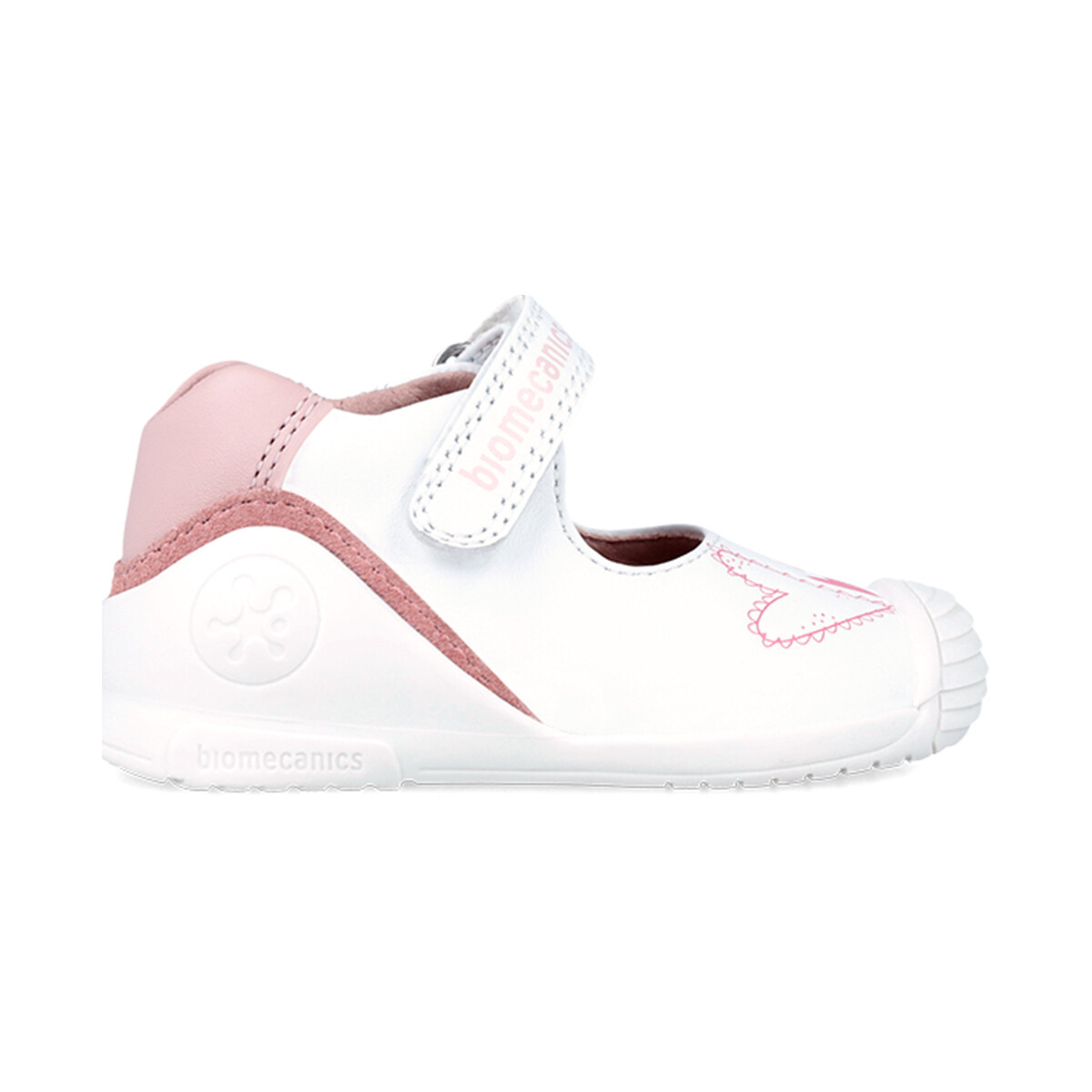 Chaussures Fille Ballerines / babies Biomecanics MERCEDITAS BIOMÉCANIQUE 242100 COEURS Blanc