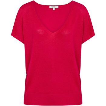 Vêtements Homme T-shirts manches courtes Morgan T-shirt col v Rouge