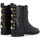 Chaussures Femme Low boots Via Roma 15 Bottines  en cuir noir avec clous dorés Autres