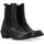 Chaussures Femme Low boots Moma Texano  en cuir noir Autres