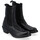 Chaussures Femme Low boots Moma Texano  en cuir noir Autres
