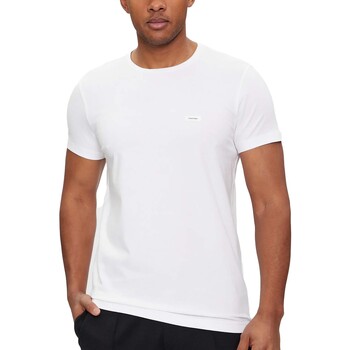 Vêtements Homme T-shirts & Polos Calvin Klein Jeans Stretch Slim Fit T-S Blanc