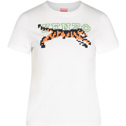 Vêtements Femme La mode responsable Kenzo T-Shirt  avec broderie de pixels blancs Autres