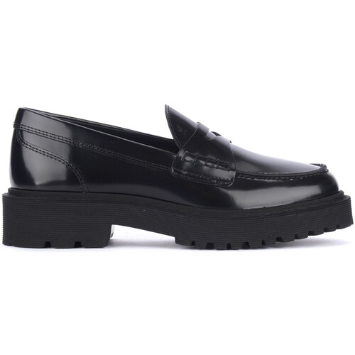 Chaussures Femme Mocassins Hogan Mocassin en cuir noir  H543 Autres