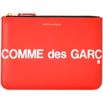 Sacs Portefeuilles Comme Des Garcons Enveloppe Galettes de chaise Wallet Huge Logo en cuir rouge Autres
