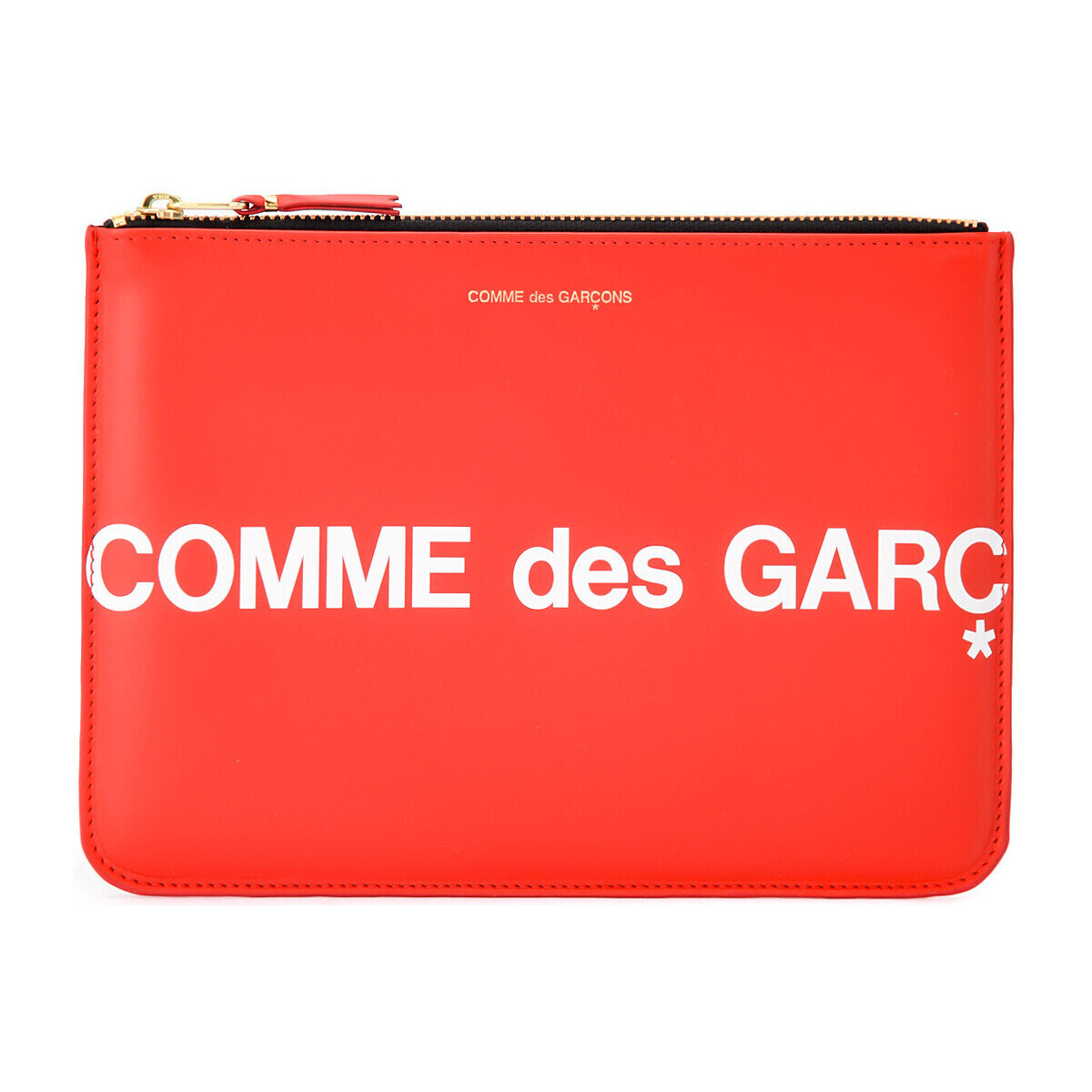 Sacs Portefeuilles Comme Des Garcons Enveloppe Comme Des Garçons Wallet Huge Logo en cuir rouge Autres
