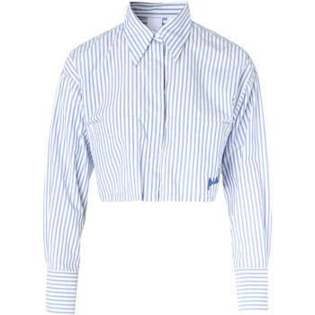Pinko Chemise courte  à rayures bleues et blanches Autres