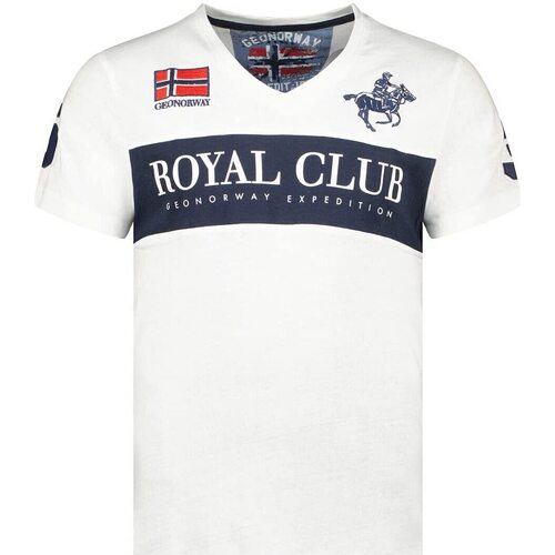 Vêtements Homme T-shirts & Polos Geographical Norway JAHORSE Blanc