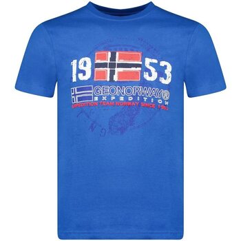Vêtements Homme T-shirts manches courtes Geographical Norway JAPIGAL Bleu