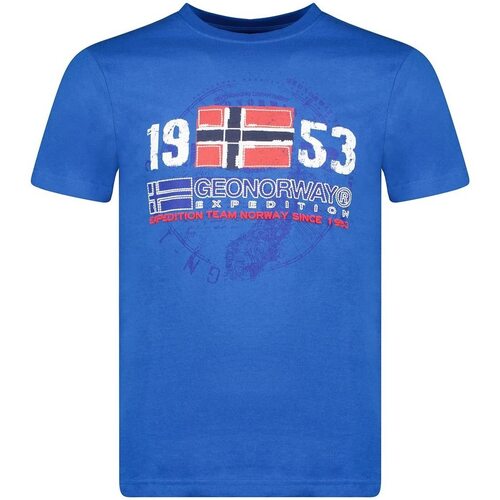 Vêtements Homme T-shirts & Polos Geographical Norway JAPIGAL Bleu