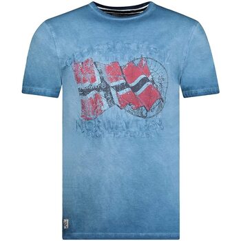 Vêtements Homme T-shirts manches courtes Geographical Norway JAPORAL Bleu