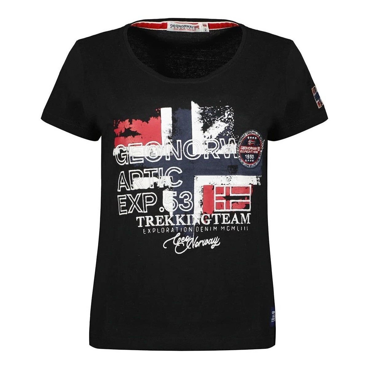 Vêtements Femme T-shirts manches courtes Geographical Norway JARRY Noir