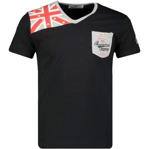 Vêtements Homme T-shirts & Polos Geographical Norway JENGLAND Noir