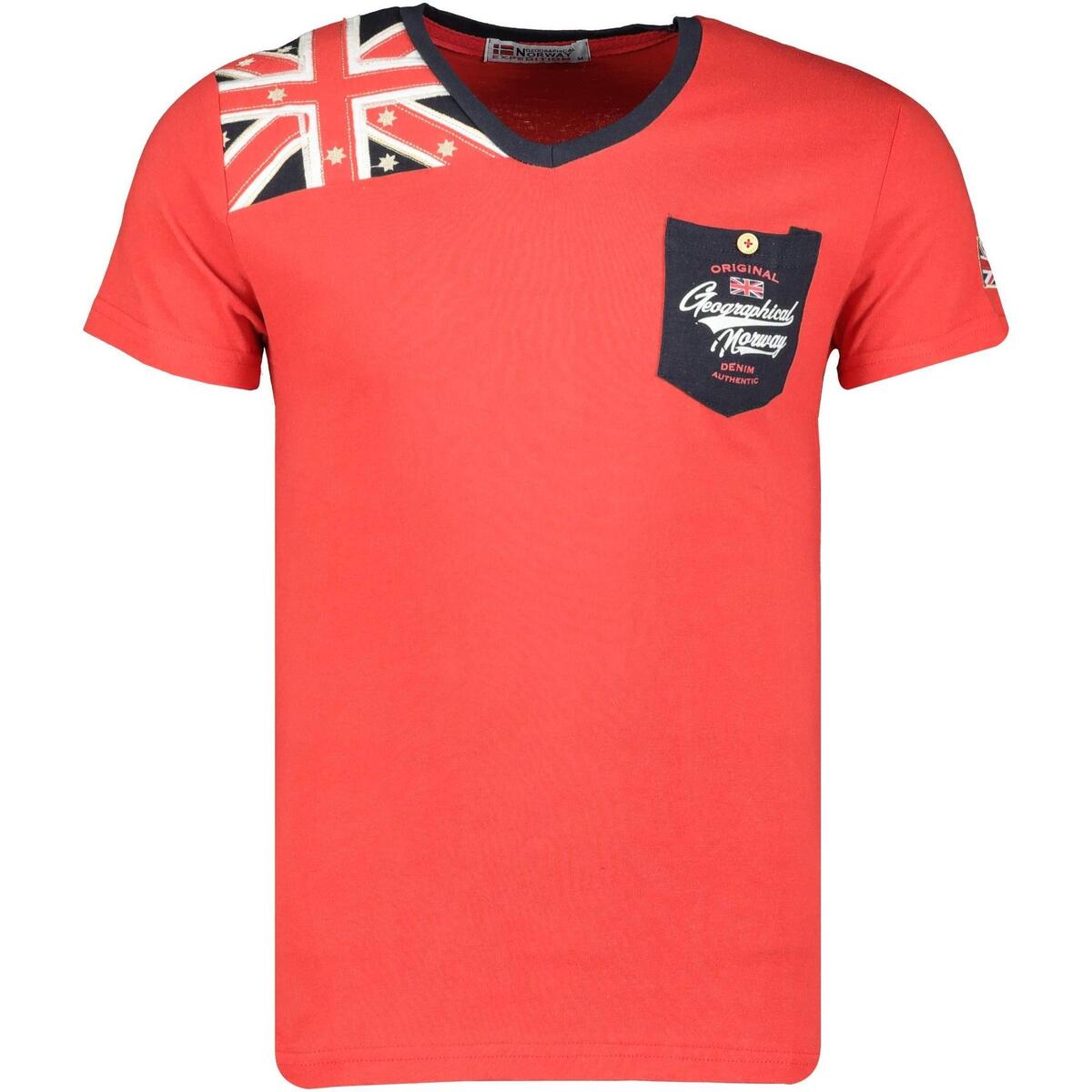 Vêtements Homme T-shirts & Polos Geographical Norway JENGLAND Rouge