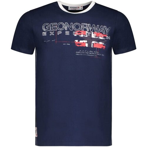 Vêtements Homme T-shirts manches courtes Geographical Norway JISLAND Marine