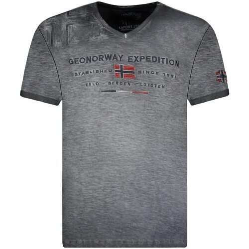 Vêtements Homme T-shirts manches courtes Geographical Norway JIWASH Gris
