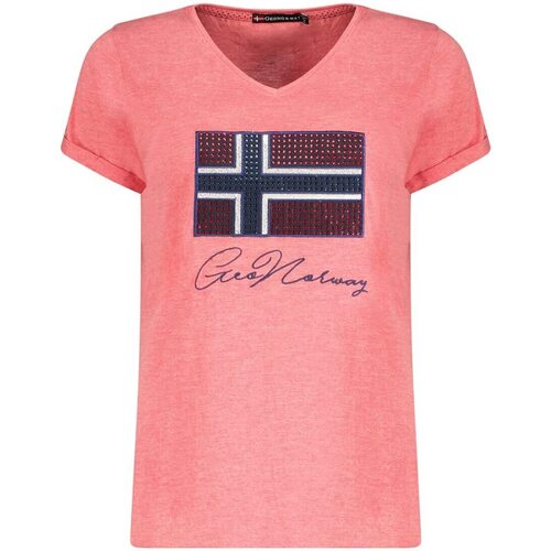 Vêtements Femme T-shirts Turtleneck & Polos Geographical Norway JOISETTE Rouge