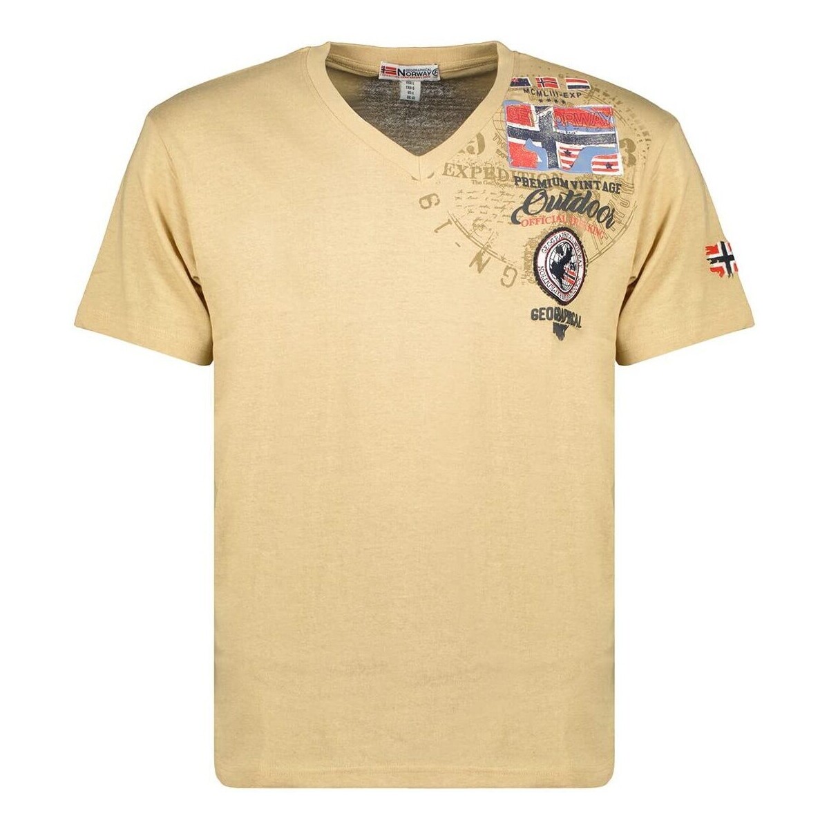 Vêtements Homme T-shirts & Polos Geographical Norway JOTHAM Beige