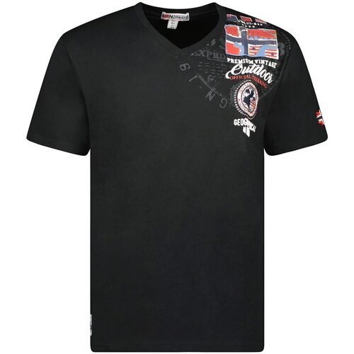 Vêtements Homme T-shirts Turtleneck & Polos Geographical Norway JOTHAM Noir