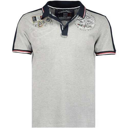 Vêtements Homme Polos manches courtes Geographical Norway KALVIN Gris