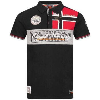 Vêtements Homme Polos manches courtes Geographical Norway KIDNEY Noir