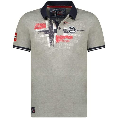 Vêtements Homme Polos manches courtes Geographical Norway KUTTA Gris
