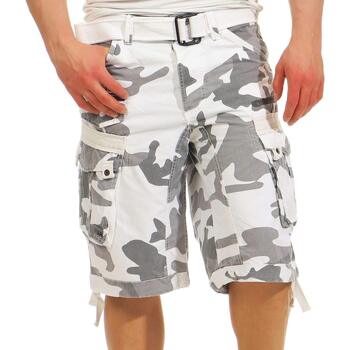 Vêtements Homme Shorts Ruffle / Bermudas Geographical Norway PEANUT Blanc