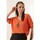 Vêtements Femme Tops / Blouses Mt Clothes Chemisier Brod Orange