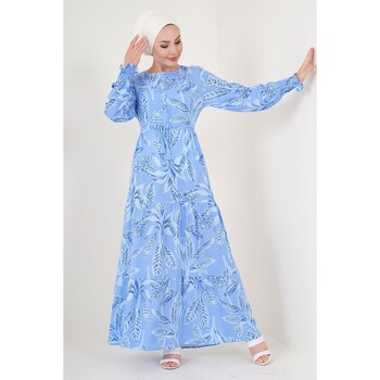 Vêtements Femme Robes longues Mt Clothes Robe Hijab à motifs Bleu