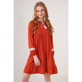 Vêtements Femme Robes courtes Mt Clothes Robe Volanté Orange