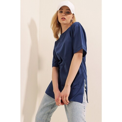 Vêtements Femme T-shirts manches courtes Mt Clothes T-shirt Oversize Bleu