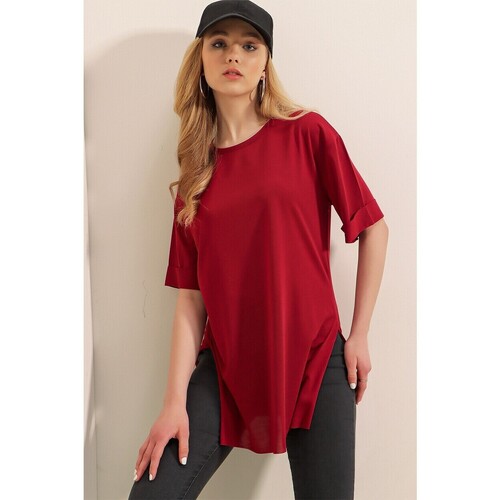 Vêtements Femme T-shirts manches courtes Mt Clothes T-shirt Oversize Rouge