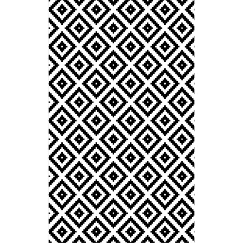 Jones Home & Gift Tapis Mani Textile Tapis de salon Black&White Blanc
