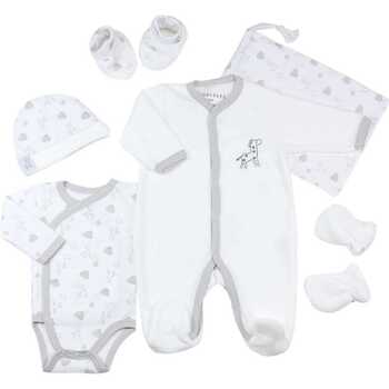 Vêtements Enfant Pyjamas / Chemises de nuit Trois Kilos Sept Kit naissance - Oeko-tex - Jungle (6 pièces) Blanc